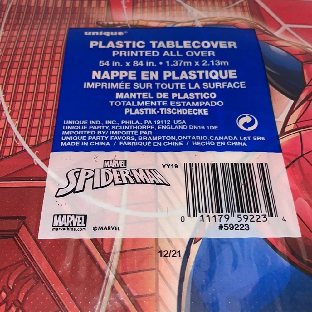 Marvel, Spider-Man, plastic tablecloth cover